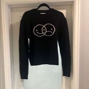 Reformation Black Soft 100% wool Mixed Emotions Sweater XS